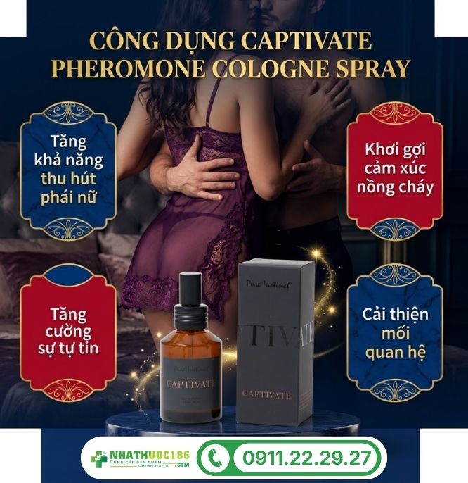 Công dụng vượt trội của nước hoa Captivate Pheromone Cologne Spray