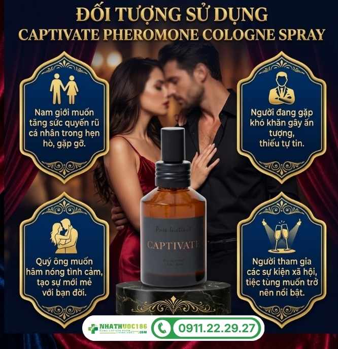 Đối tượng nên sử dụng Captivate Pheromone Cologne Spray