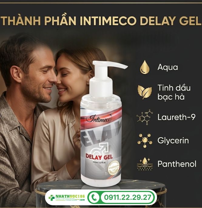 Thành phần của Delay Gel 150ml