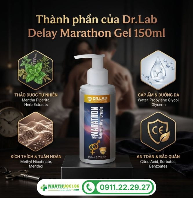 Thành phần của Delay Marathon Gel 150ml