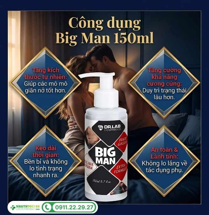 Công dụng vượt trội của Dr.Lab Big Man 150ml