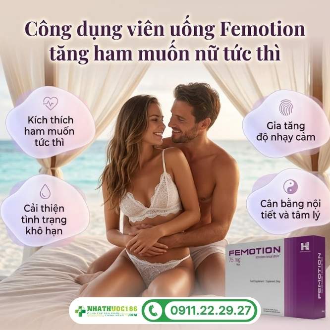 Công dụng vượt trội của Femotion 1 vỉ 10 viên cho phái đẹp
