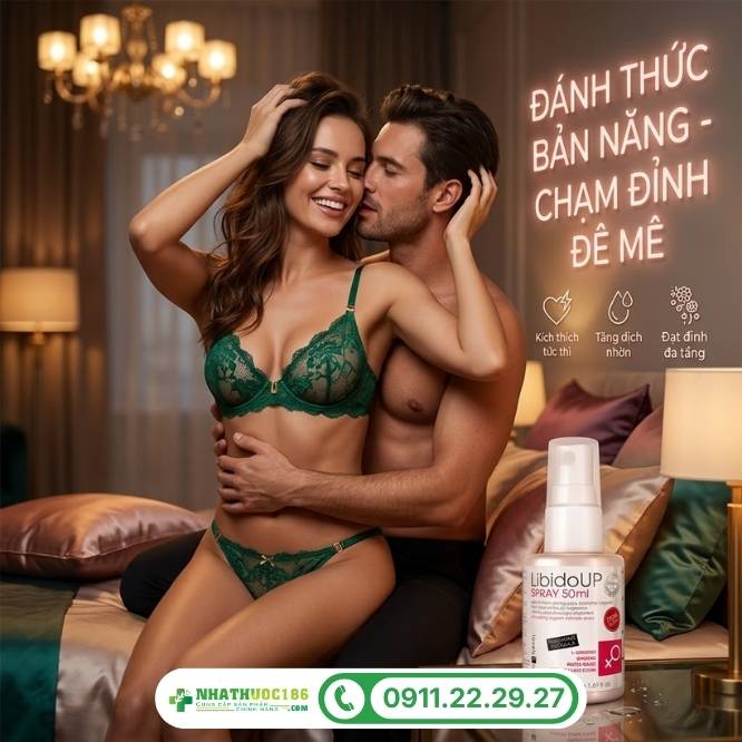 Công dụng vượt trội của xịt hưng phấn LibidoUP Spray 50ml