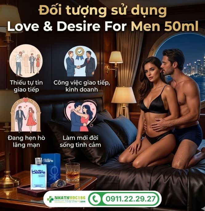 Đối tượng nên sử dụng nước hoa nam Love & Desire For Men 50ml