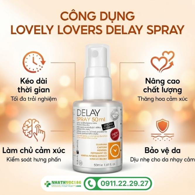 Công dụng của chai xịt Lovely Lovers Delay Spray 50ml