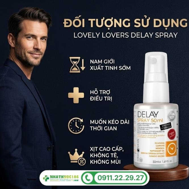Đối tượng sử dụng Lovely Lovers Delay Spray 50ml