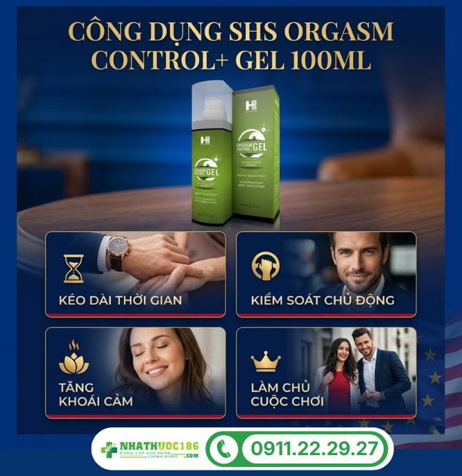 Công dụng vượt trội của gel bôi Orgasm Control+ Gel 100ml