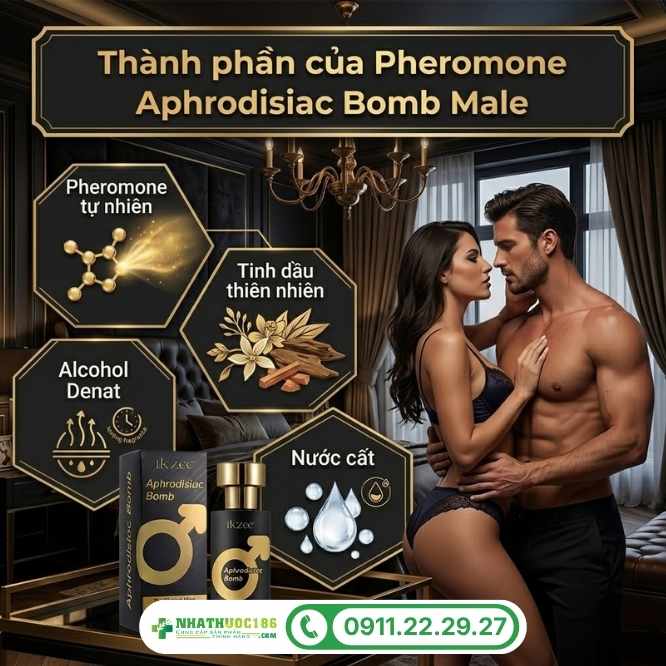 Thành phần đặc trưng của Pheromone Aphrodisiac Bomb Male
