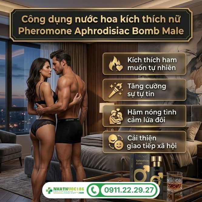 Công dụng vượt trội của Pheromone Aphrodisiac Bomb Male