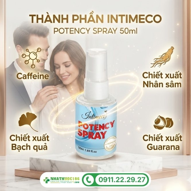 Chiết xuất thành phần của chai xịt Potency Spray 50ml