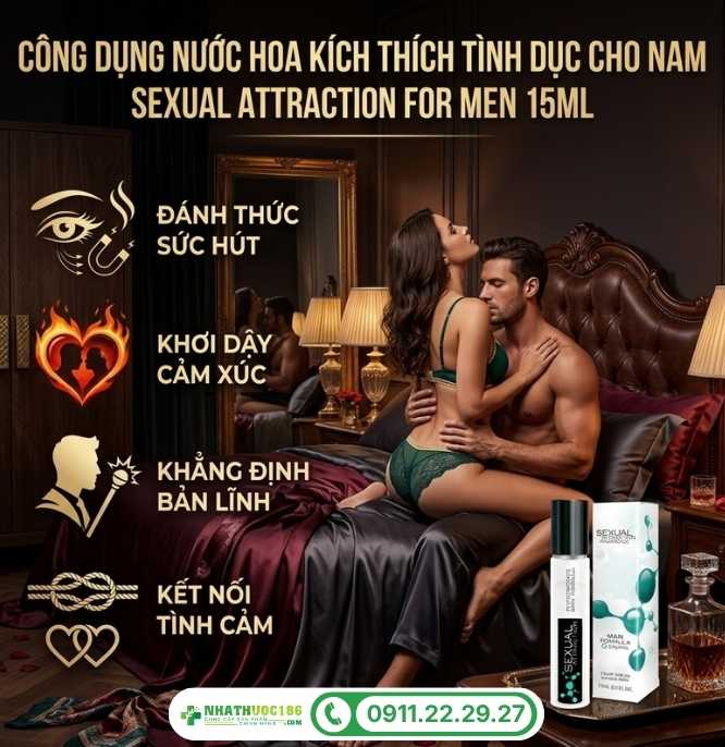 Công dụng vượt trội của nước hoa Sexual Attraction For Men 15ml