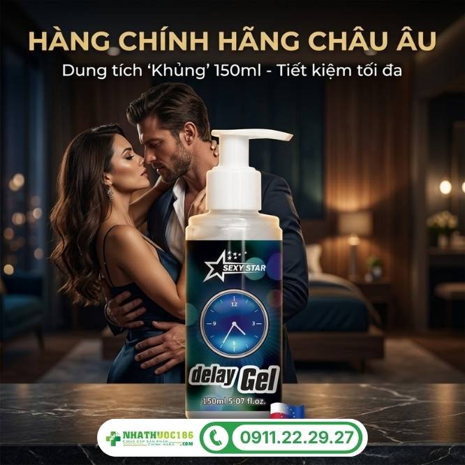 Thông tin về gel kéo dài thời gian Sexy Star Delay Gel 150ml