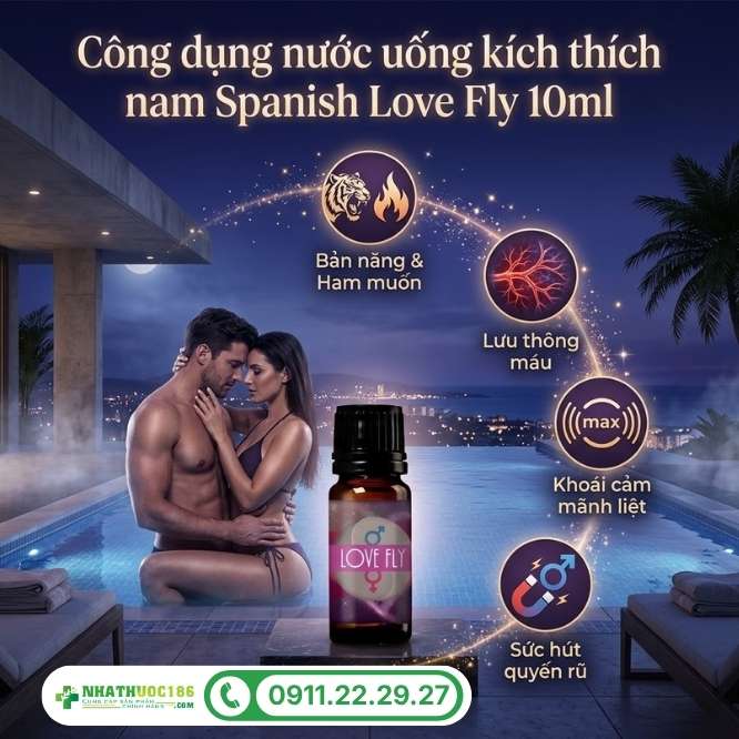 Công dụng nước uống kích thích nam Spanish Love Fly 10ml