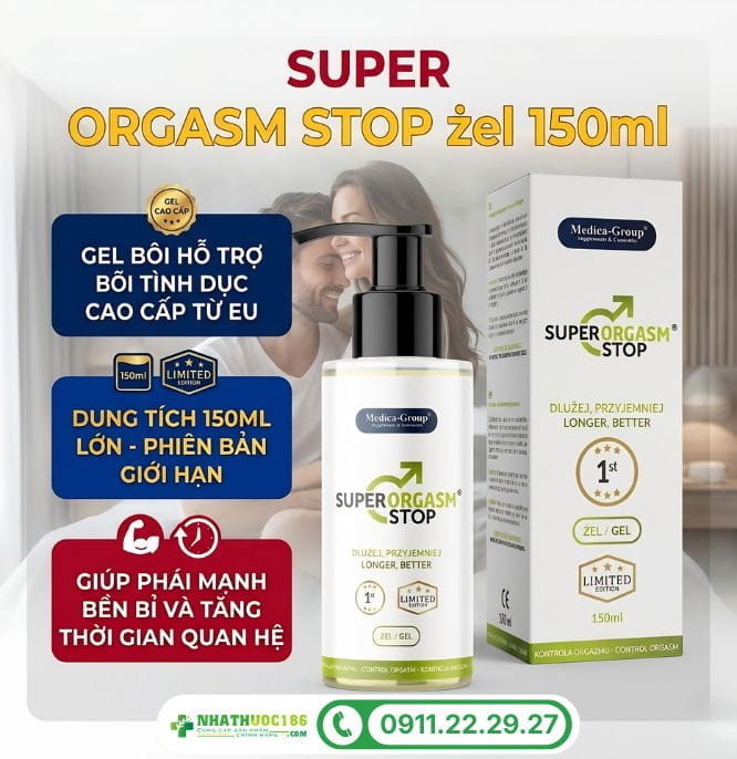 Giới thiệu sản phẩm Super Orgasm Stop Zel 150ml
