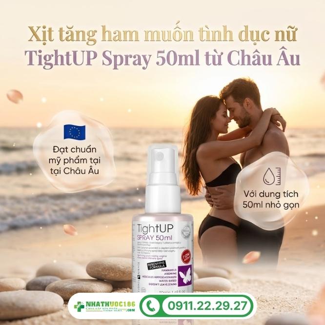 Tổng quan về xịt tăng ham muốn nữ TightUP Spray 50ml