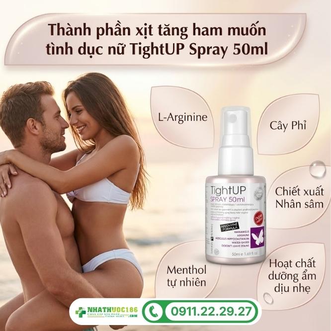 Khám phá thành phần đột phá có trong TightUP Spray 50ml