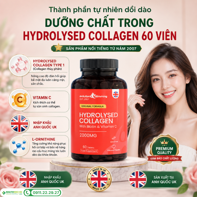 Thành phần tự nhiên trong Hydrolysed Collagen 60 viên
