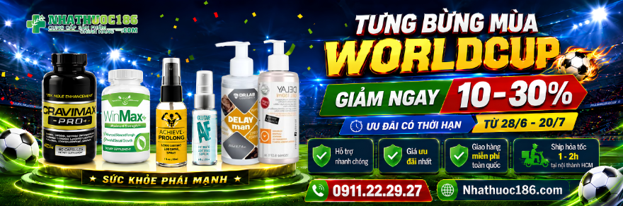 từng bừng mùa worldcup sale 10-30% nhà thuốc 186