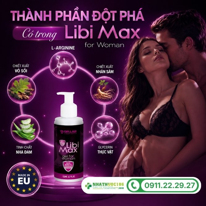 Thành phần đột phá có trong Libi Max for Woman 150ml
