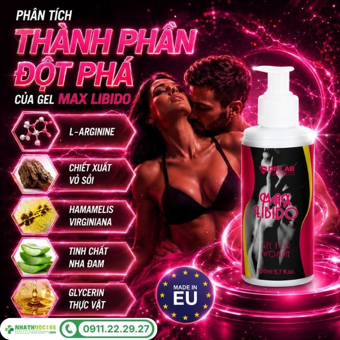 Phân tích thành phần đột phá của gel Max Libido 150ml
