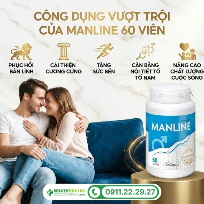 Công dụng viên uống chống xuất tinh sớm Manline 60 viên