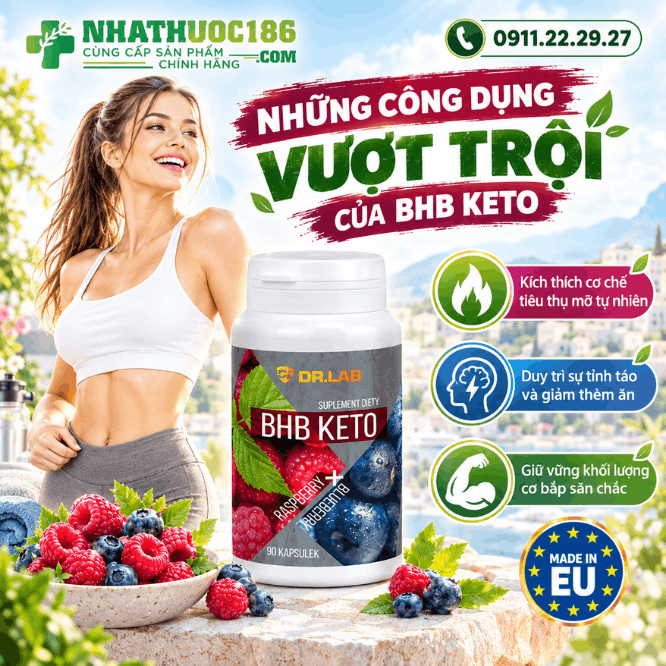Những công dụng vượt trội của viên uống BHB KETO 90 viên